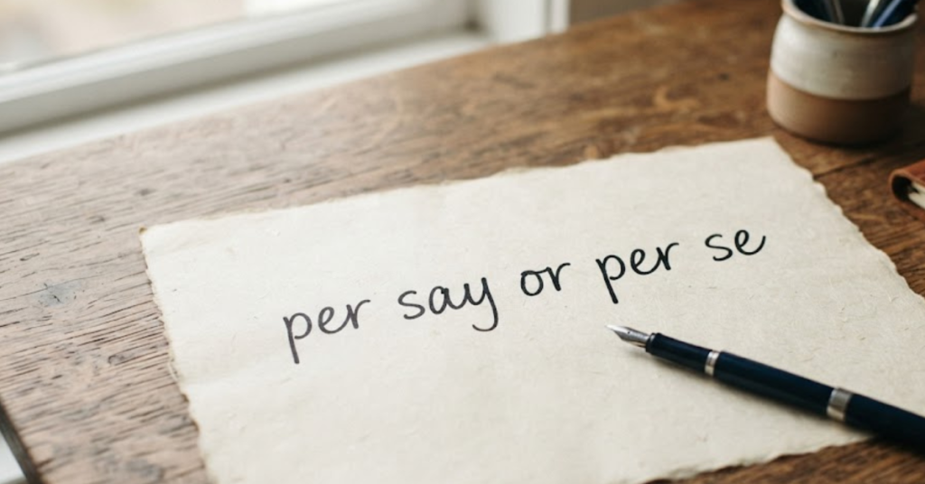 Per Say or Per Se: Which One Is Correct?