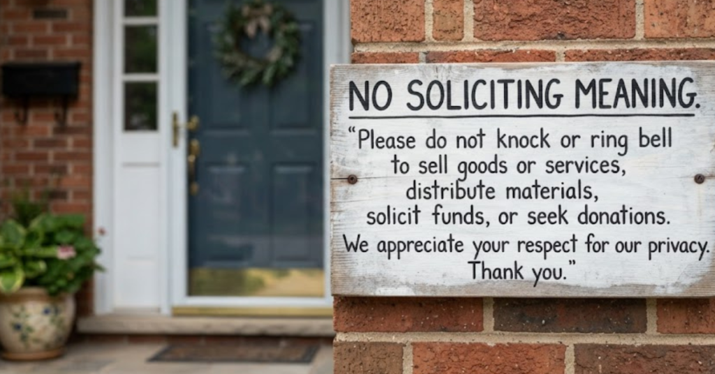 No Soliciting Meaning: Everything You Need to Know